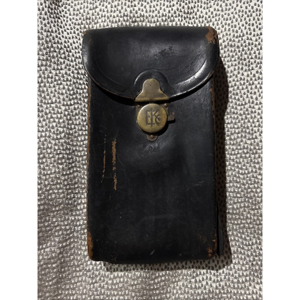 Eastman Kodak 1A Camera Autographic Junior Leather Case ONLY Antique VTG
